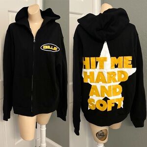 BILLIE EILISH HIT ME HARD AND SOFT STAR ZIP UP HOODIE